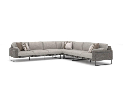 Modern Polster Sofa L-Form Textil Wohnzimmer Einrichtung Luxus Design Sitzer